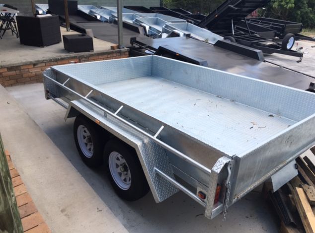 A galvanised trailer at the Loganholme yard