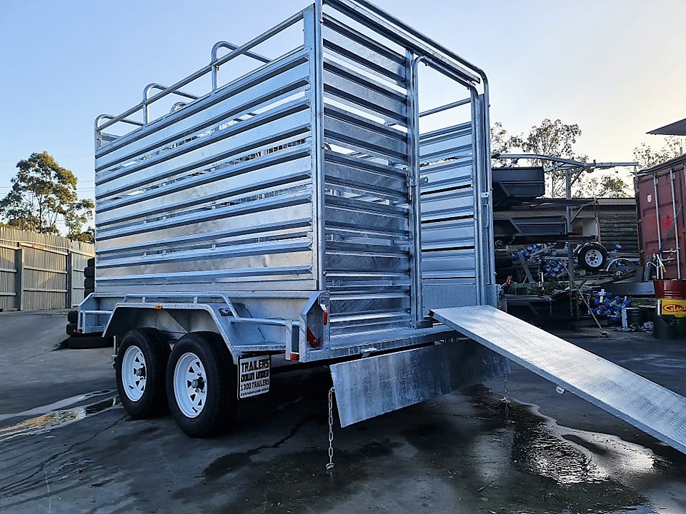 10x6 Galvanised Stock Crate Cattle / Livestock (3200KG 3.2Tonne ATM) Trailer For Sale Brisbane