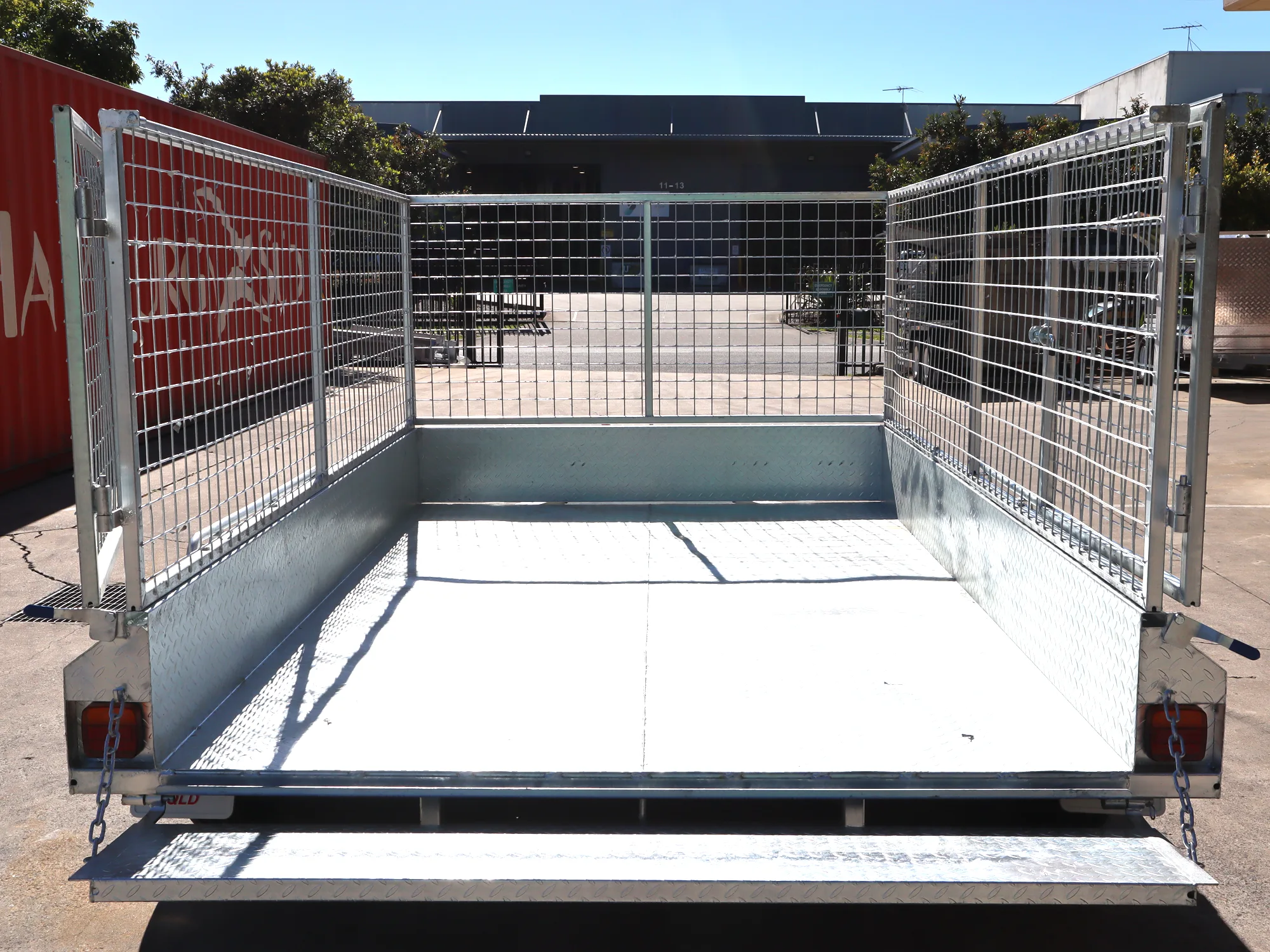 10x6 Galvanised Cage Trailer For Sale with 3ft Cage, Full Checker Plate — image 9