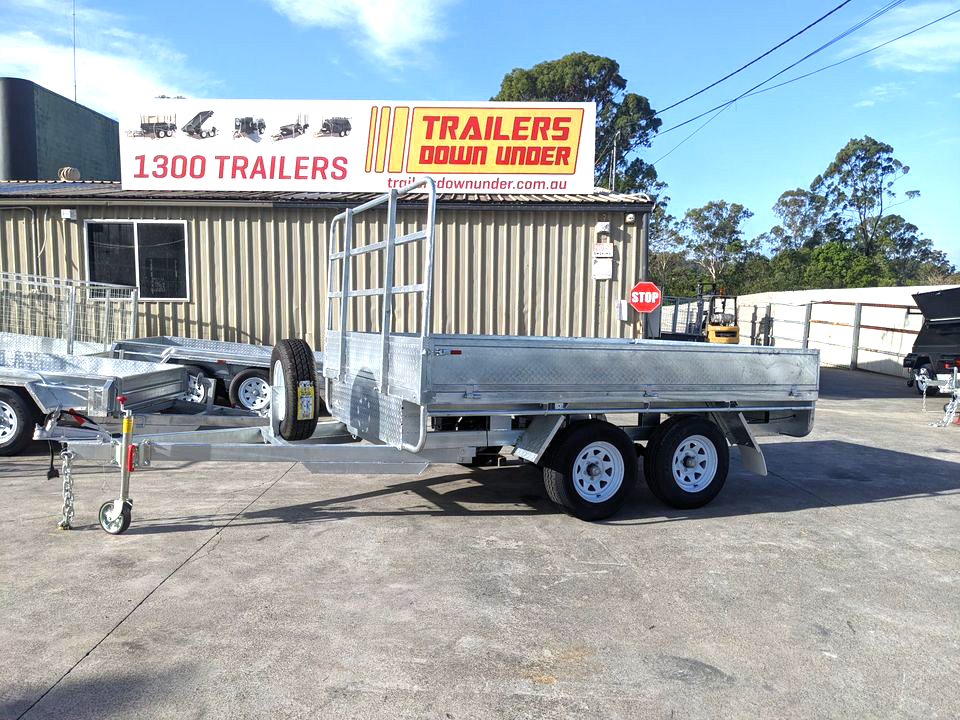 10x7 Galvanised Heavy Duty Flat Top Trailer with Headboard