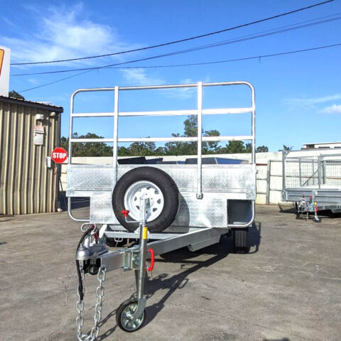 10x7 Galvanised Heavy Duty Flat Top Trailer with Headboard — image 2