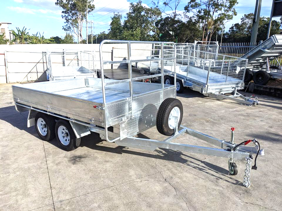 10x7 Galvanised Heavy Duty Flat Top Trailer with Headboard — image 9