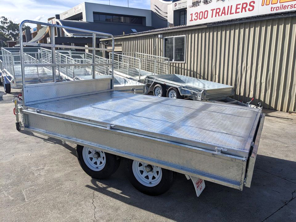 10x7 Galvanised Heavy Duty Flat Top Trailer with Headboard — image 7