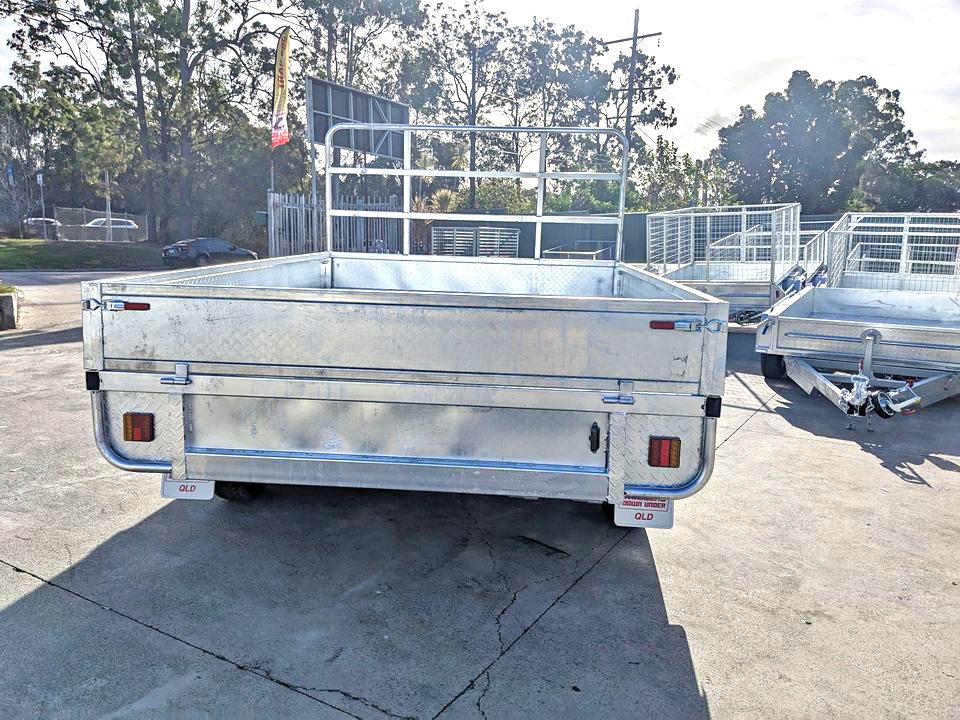 10x7 Galvanised Heavy Duty Flat Top Trailer with Headboard — image 3
