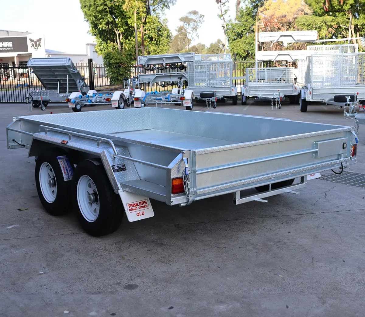 10x6 Tandem Galvanised Box Trailer For Sale Full Checker Plate - Trailer for Sale Brisbane