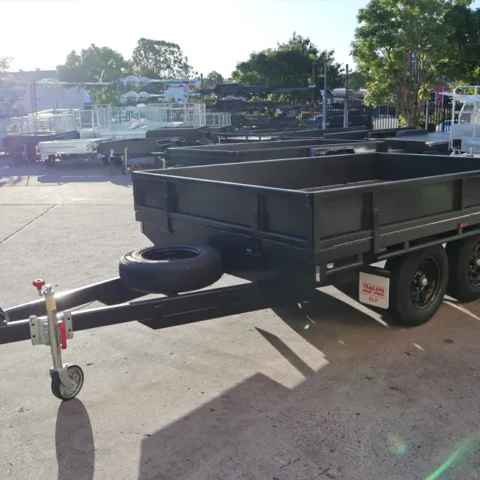 10x6 Heavy Duty Tandem Axle Flat Top Trailer with Drop Sides For Sale — image 11