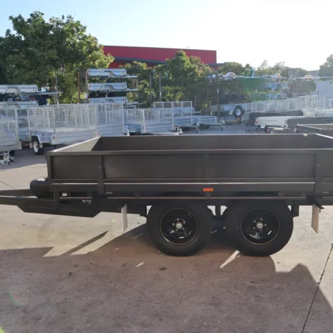 10x6 Heavy Duty Tandem Axle Flat Top Trailer with Drop Sides For Sale — image 12