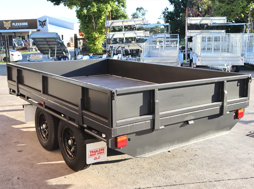 10x6 Heavy Duty Tandem Axle Flat Top Trailer with Drop Sides For Sale — image 5