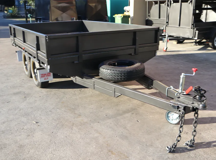 10x6 Heavy Duty Tandem Axle Flat Top Trailer with Drop Sides For Sale — image 7