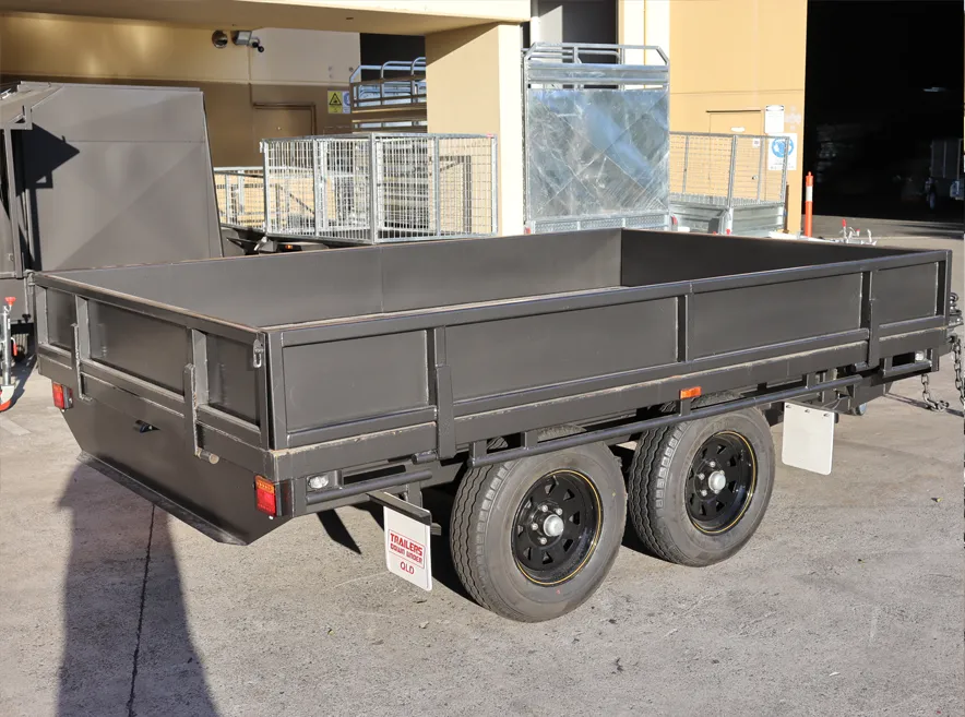 10x6 Heavy Duty Tandem Axle Flat Top Trailer with Drop Sides For Sale — image 10