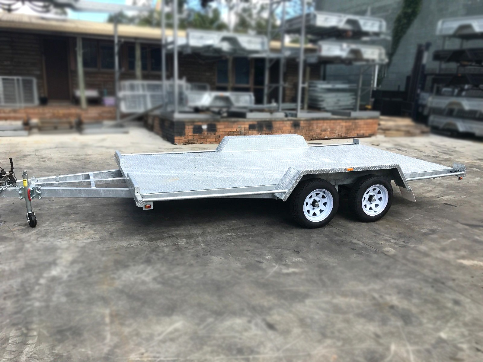 12x6'6" Semi Flat Top Austalian Made & Galvanised Car Carrier Trailer for Sale in Brisbane — image 2