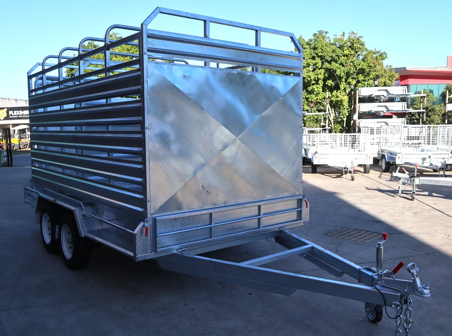12x6 Heavy Duty Galvanised Stock Crate Trailer For Sale 3.2 Tonne ATM - Loganholme