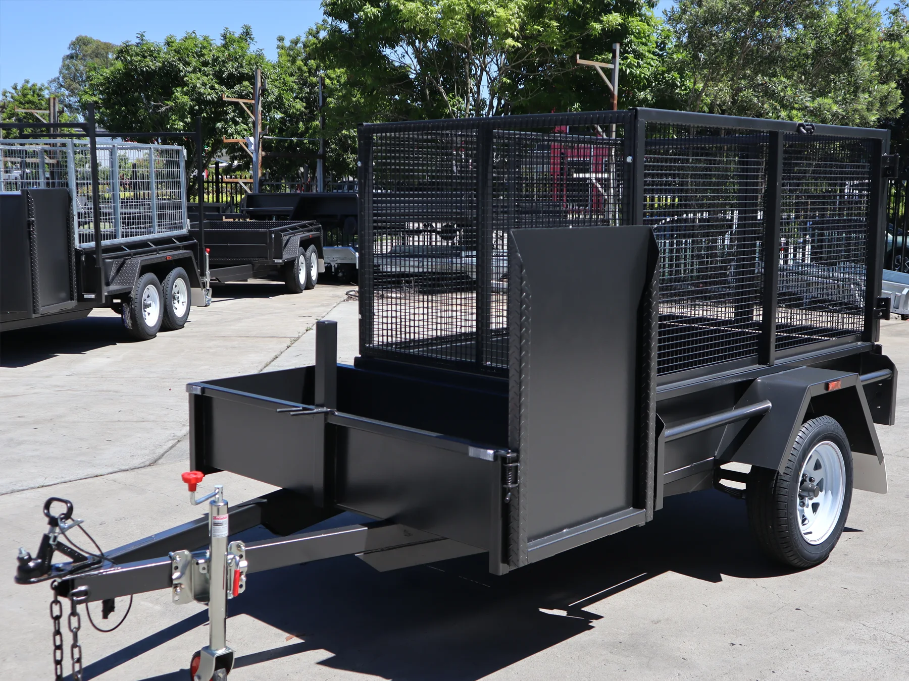 Gardening Trailer with Mower Box & Cage For Sale in Brisbane