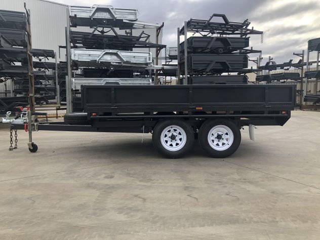 10x6 Heavy Duty Tandem Axle Flat Top Trailer with Drop Sides For Sale