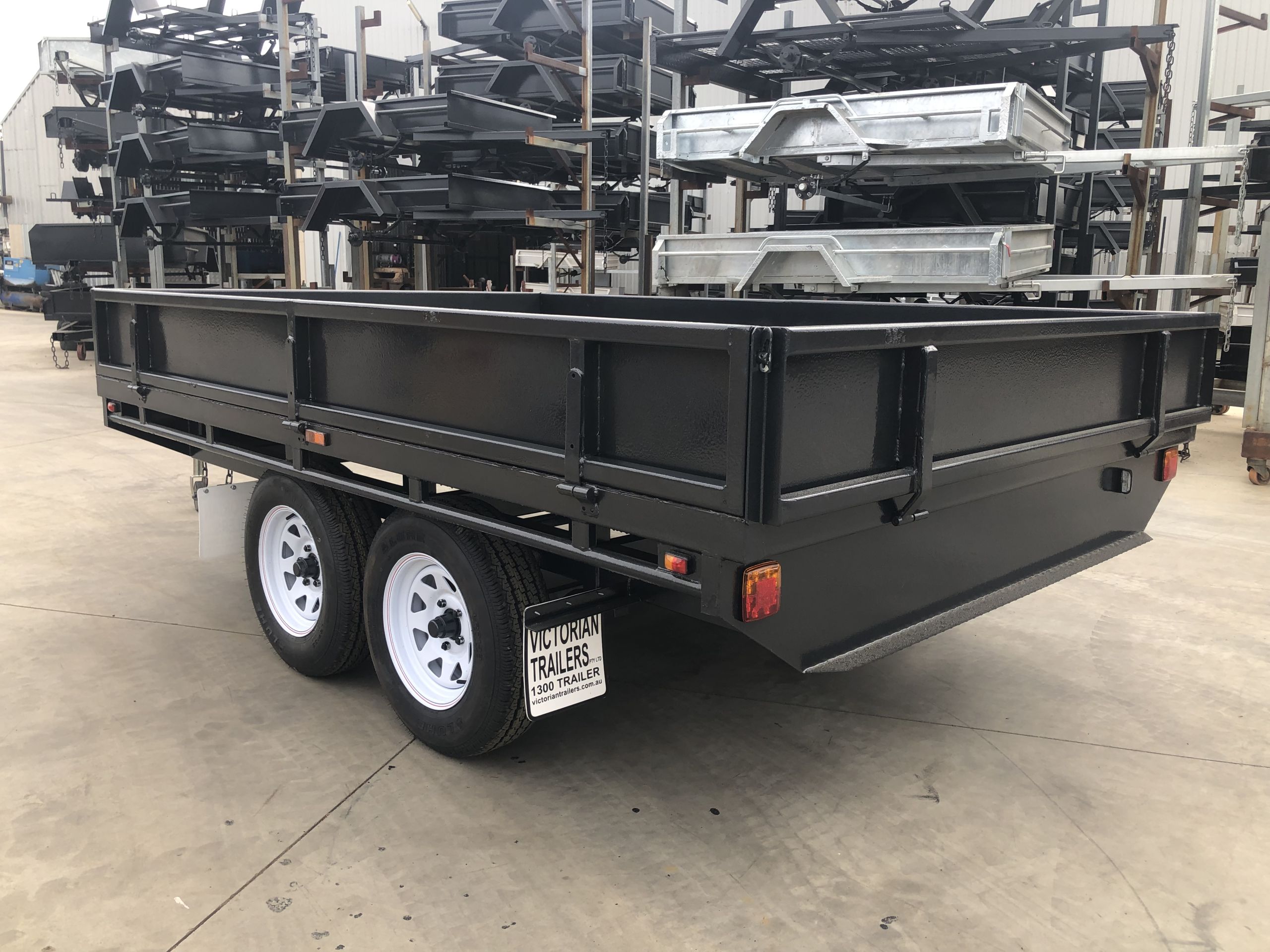 10x6 Heavy Duty Tandem Axle Flat Top Trailer with Drop Sides For Sale — image 9