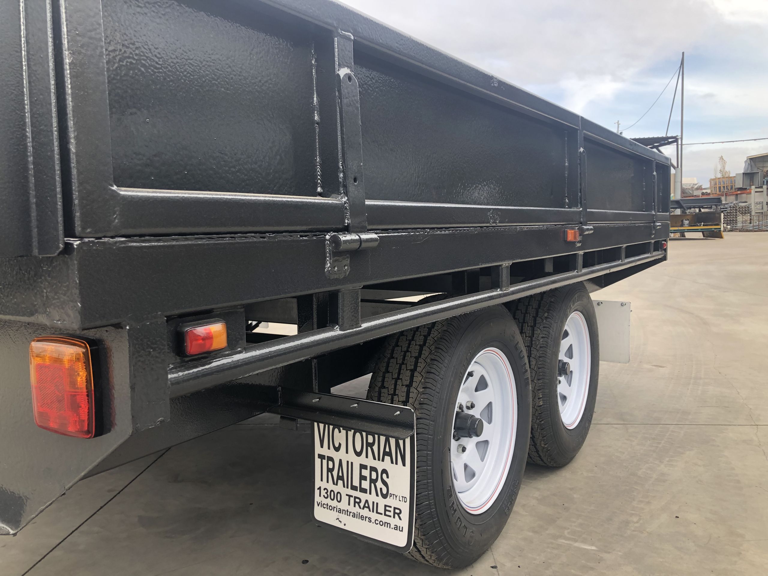 10x6 Heavy Duty Tandem Axle Flat Top Trailer with Drop Sides For Sale — image 5