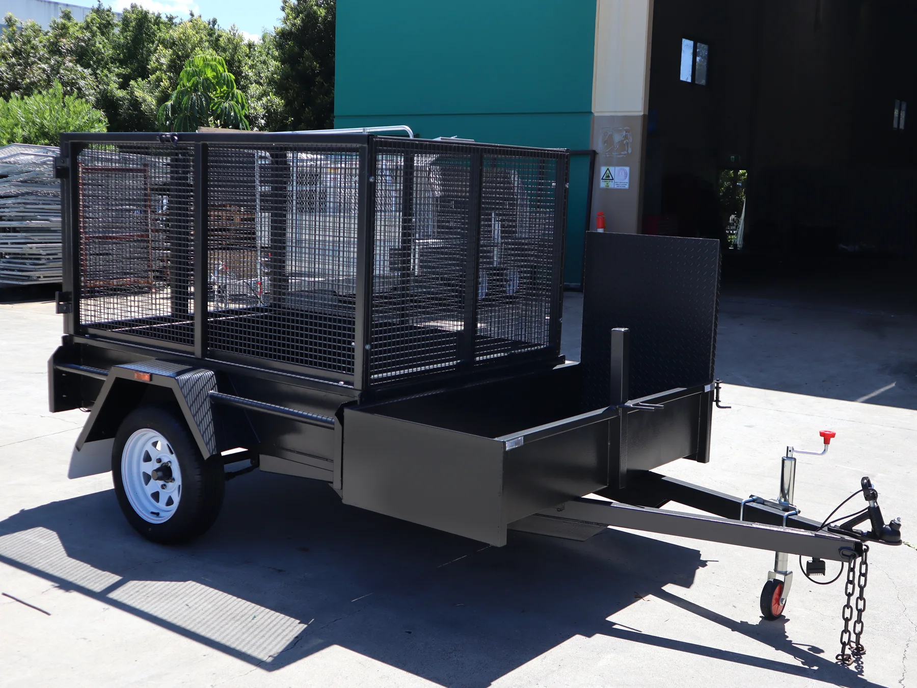 Gardening Trailer with Mower Box & Cage For Sale in Brisbane — image 9