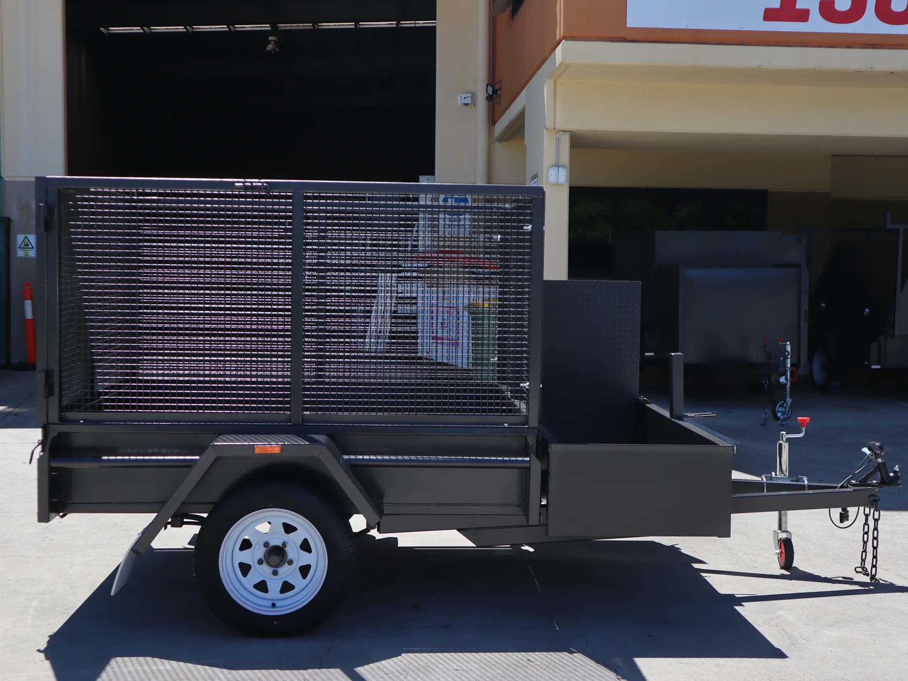 Gardening Trailer with Mower Box & Cage For Sale in Brisbane — image 3