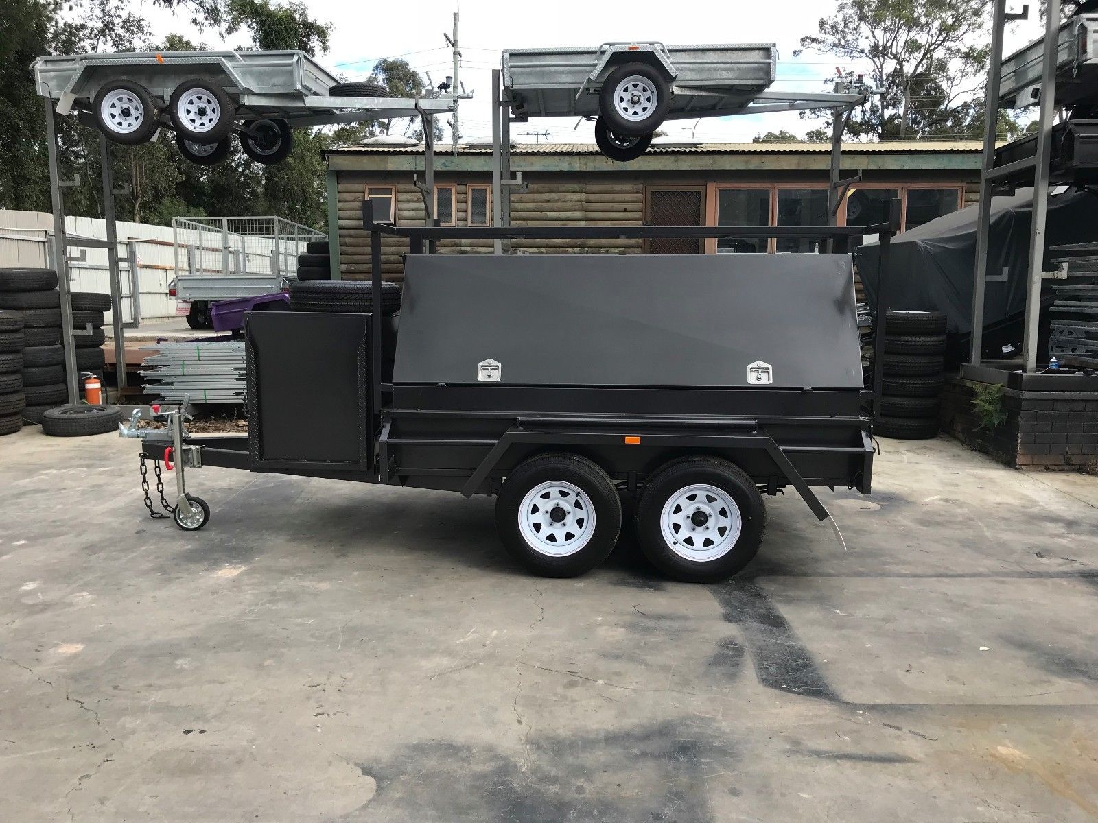 8x5 Tandem Tradesman Trailer For Sale With Compressor Box — image 7
