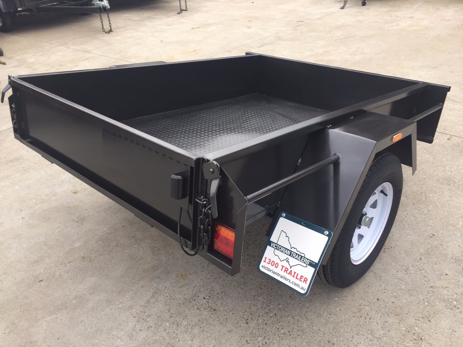 6x4 Medium Duty Checker Plate Floor Box Trailer For Sale Brisbane — image 4