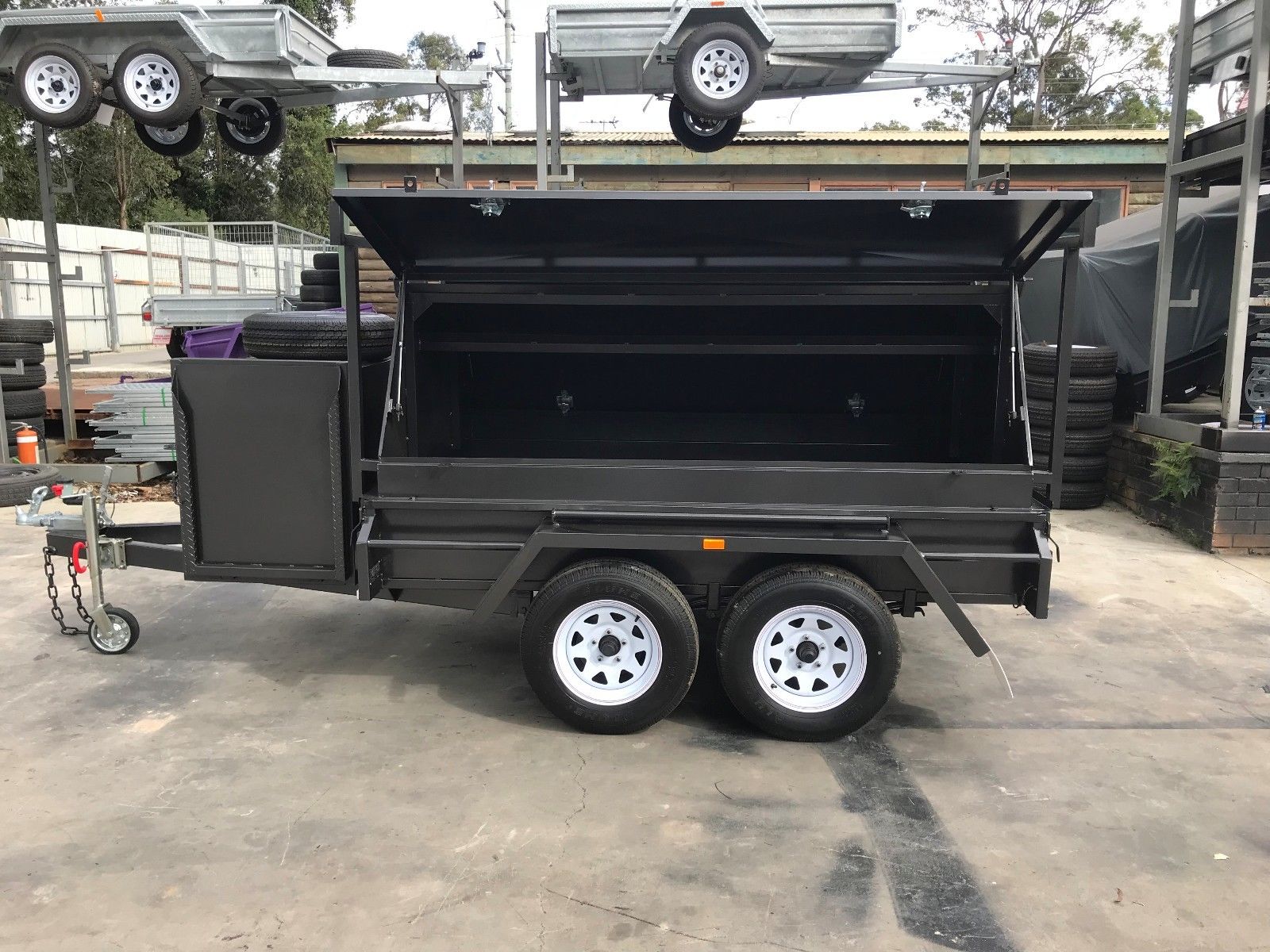 8x5 Tandem Tradesman Trailer For Sale With Compressor Box — image 10