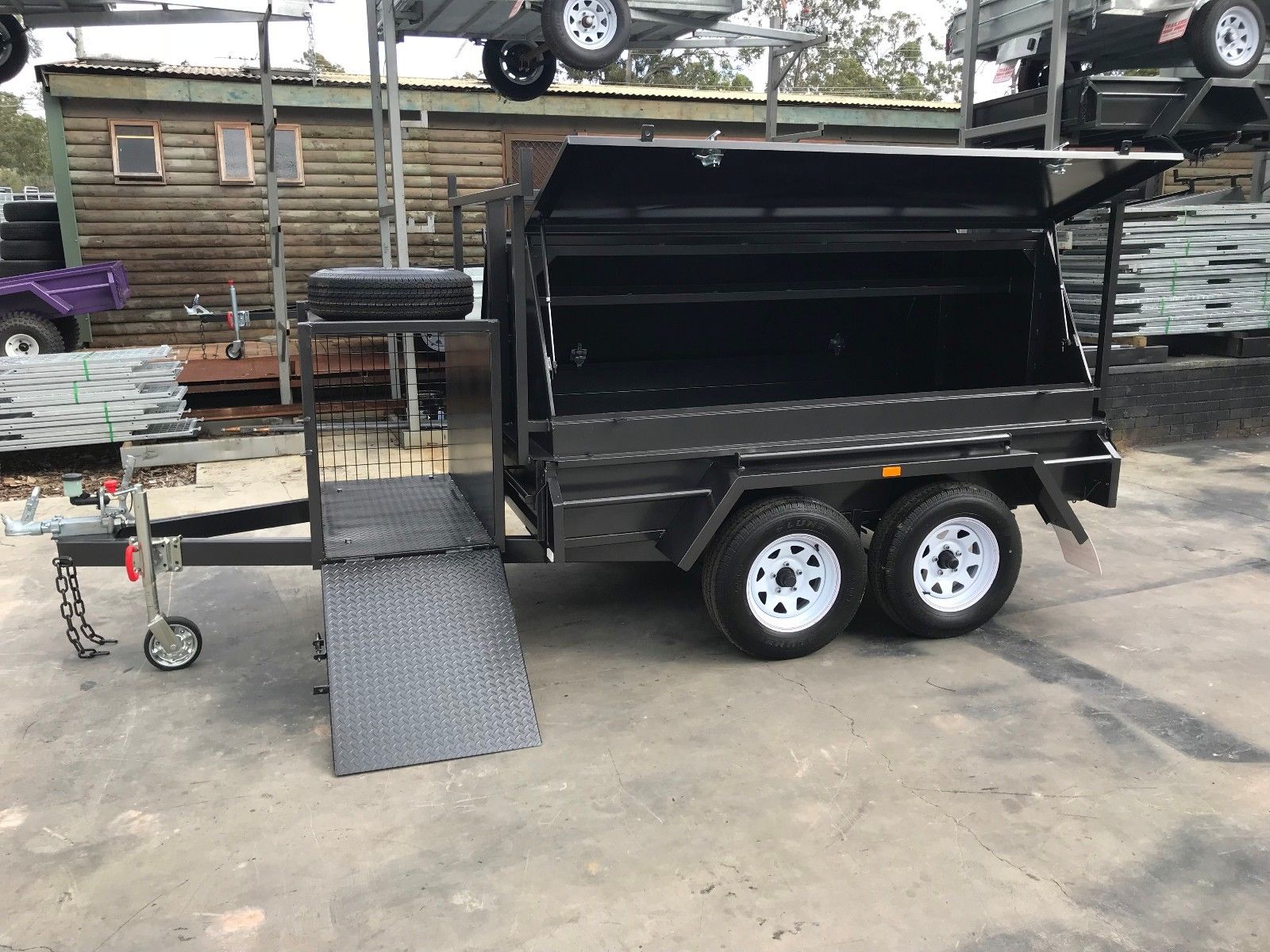 8x5 Tandem Tradesman Trailer For Sale With Compressor Box — image 12