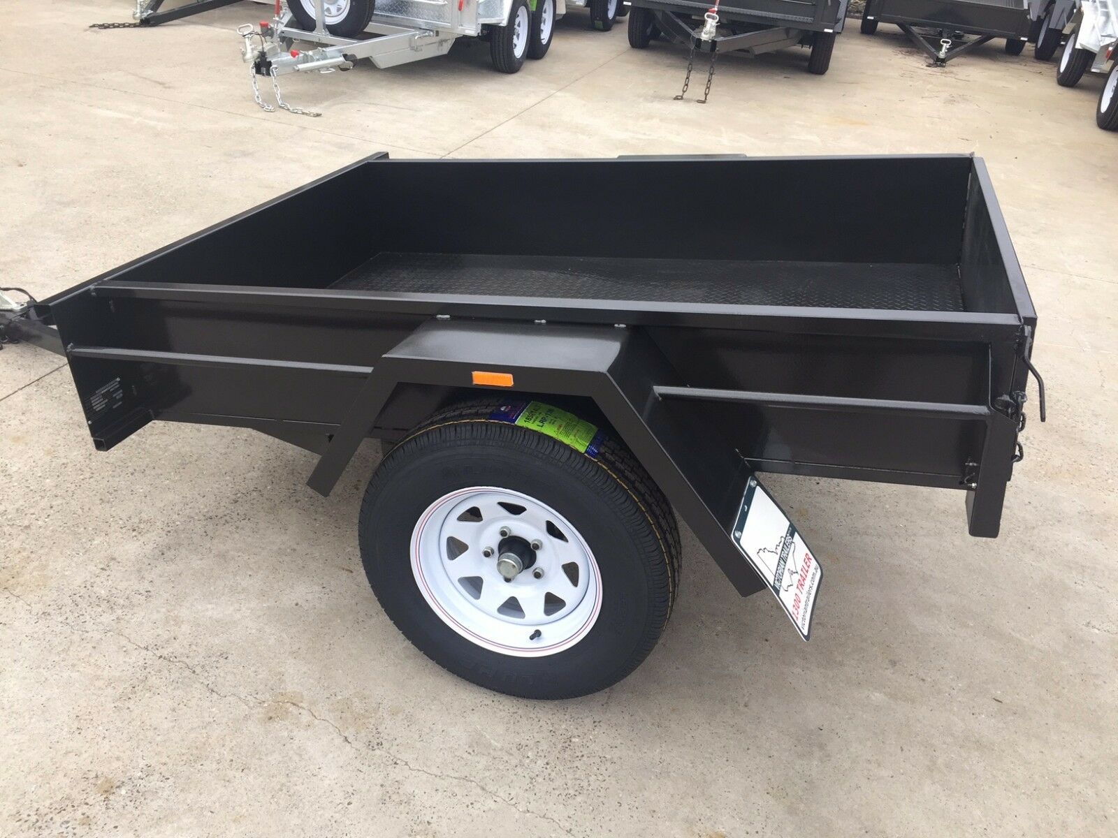 6x4 Medium Duty Checker Plate Floor Box Trailer For Sale Brisbane — image 7