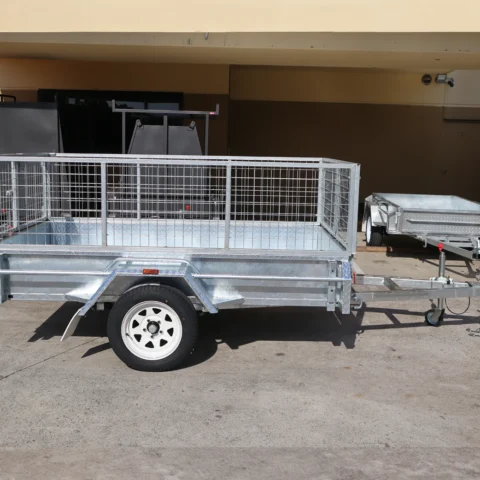 8x5 Galvanised 2ft Cage Trailer with Full Checker Plate and Tilt Function for Sale — image 10