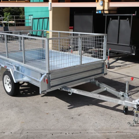 8x5 Galvanised 2ft Cage Trailer with Full Checker Plate and Tilt Function for Sale — image 11