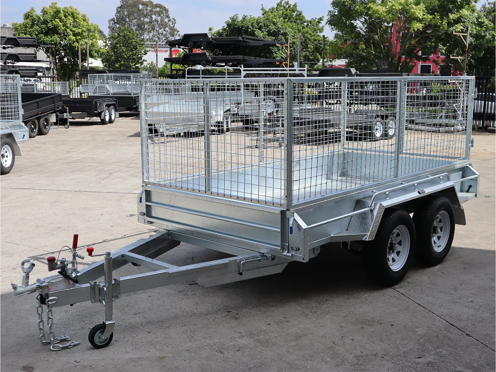 10x5 Galvanised Cage Trailer with 3 Ft Cage for Sale in Brisbane