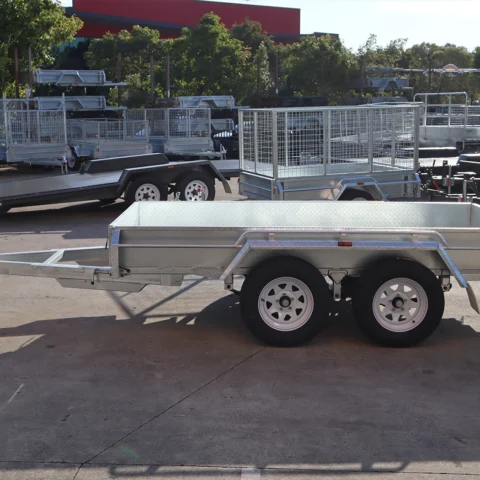 10x5 Galvanised Full Checker Plate Box Trailer for Sale in Brisbane — image 2