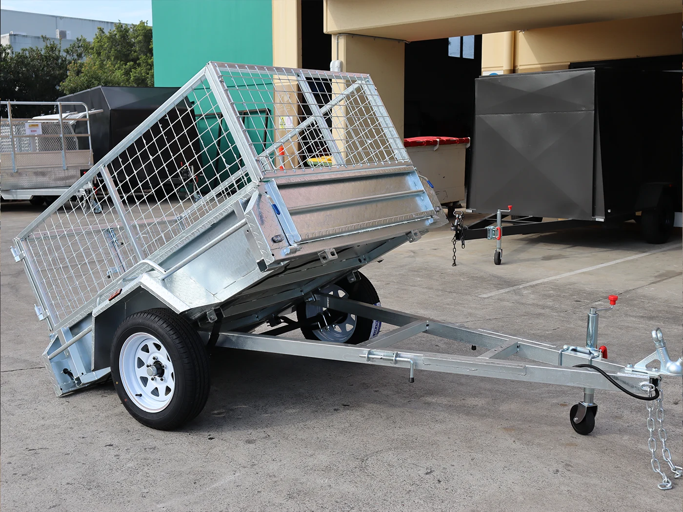 6x4 Galvanised Box Trailer with 2 Ft Cage for Sale in Brisbane