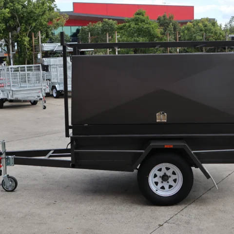 7x4 Single Axle Heavy Duty 900mm Tradesman Builder Trailer 1250 KG ATM - Full Racks | Internal Shelf — image 7