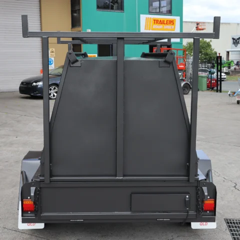 7x4 Single Axle Heavy Duty 900mm Tradesman Builder Trailer 1250 KG ATM - Full Racks | Internal Shelf — image 6