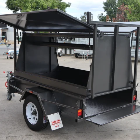 7x4 Single Axle Heavy Duty 900mm Tradesman Builder Trailer 1250 KG ATM - Full Racks | Internal Shelf — image 15