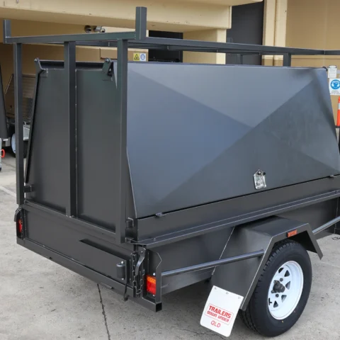 7x4 Single Axle Heavy Duty 900mm Tradesman Builder Trailer 1250 KG ATM - Full Racks | Internal Shelf — image 13