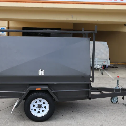 7x4 Single Axle Heavy Duty 900mm Tradesman Builder Trailer 1250 KG ATM - Full Racks | Internal Shelf — image 12