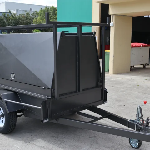 7x4 Single Axle Heavy Duty 900mm Tradesman Builder Trailer 1250 KG ATM - Full Racks | Internal Shelf — image 11