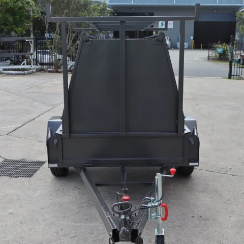 7x4 Single Axle Heavy Duty 900mm Tradesman Builder Trailer 1250 KG ATM - Full Racks | Internal Shelf — image 10