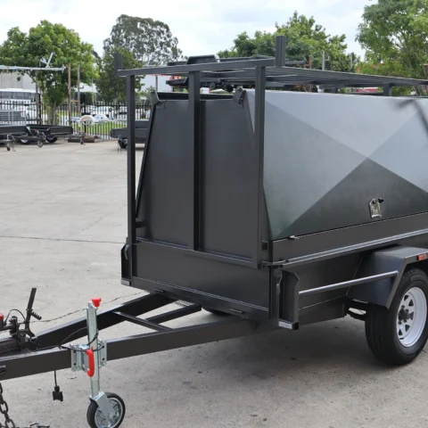 7x4 Single Axle Heavy Duty 900mm Tradesman Builder Trailer 1250 KG ATM - Full Racks | Internal Shelf — image 9
