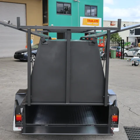 7x4 Single Axle Heavy Duty 900mm Tradesman Builder Trailer 1250 KG ATM - Full Racks | Internal Shelf — image 8