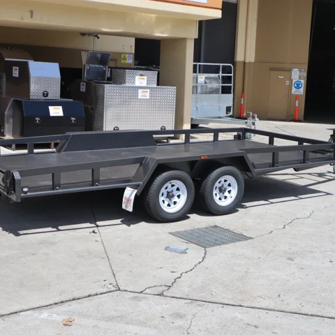 16x6'6" Tandem Car Carrier | Car trailer for Sale in Brisbane | Open Rail - RHS Sides | 7FT Long Ramps — image 5