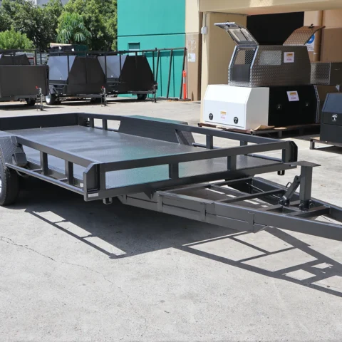 16x6'6" Tandem Car Carrier | Car trailer for Sale in Brisbane | Open Rail - RHS Sides | 7FT Long Ramps — image 4