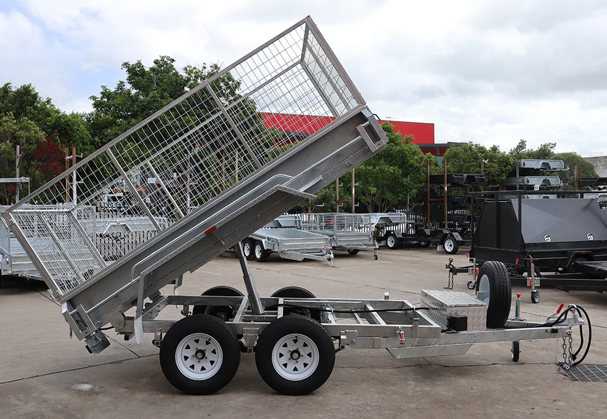 10x6 Galvanised Hydraulic Tipper Trailer for Sale in Brisbane | 3.5 Tonne | 3ft Cage | Rocker Roller Suspension — image 2