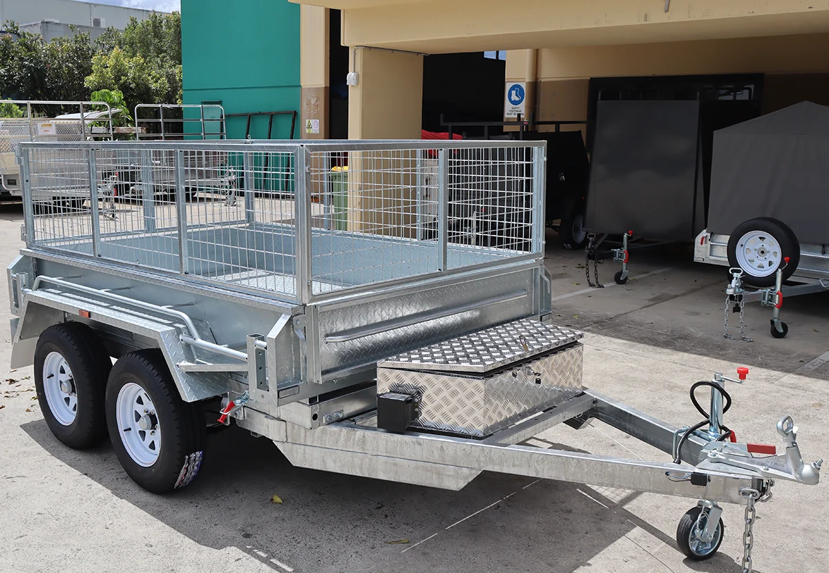 8x5 Galvanised Hydraulic Tipper Trailer for Sale in Brisbane | 3.5 Tonne | Rocker Roller Suspension | 2ft Cage — image 5