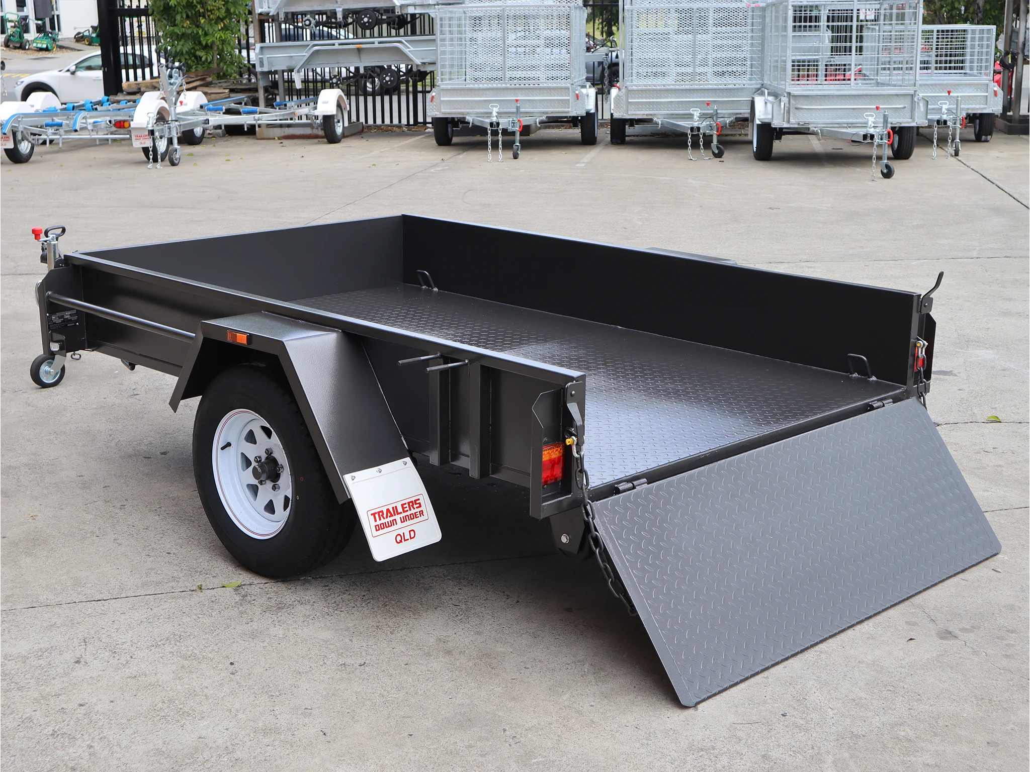 8x5 Single Axle Golf Buggy | Golf Cart Trailer with Manual Tilt For Sale Brisbane — image 5