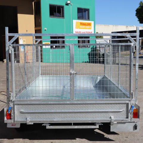 10x6 Galvanised Cage Trailer For Sale with 3ft Cage, Racks, Ramps on Special — image 10