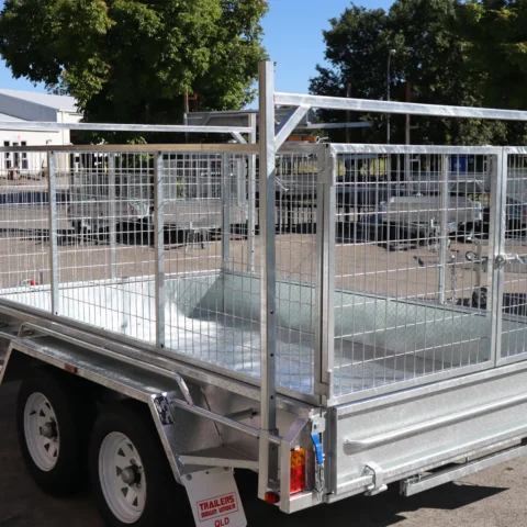 10x6 Galvanised Cage Trailer For Sale with 3ft Cage, Racks, Ramps on Special — image 9