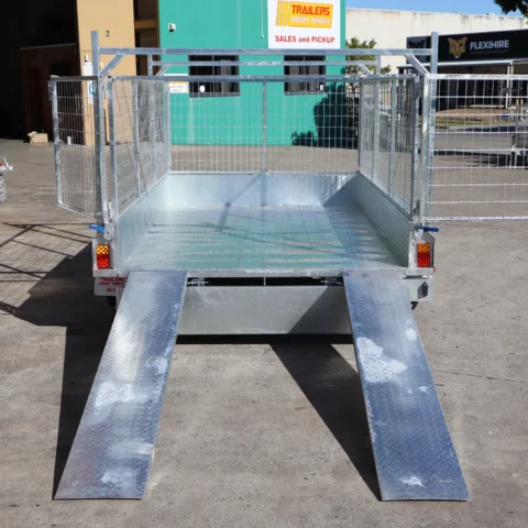 10x6 Galvanised Cage Trailer For Sale with 3ft Cage, Racks, Ramps on Special — image 8