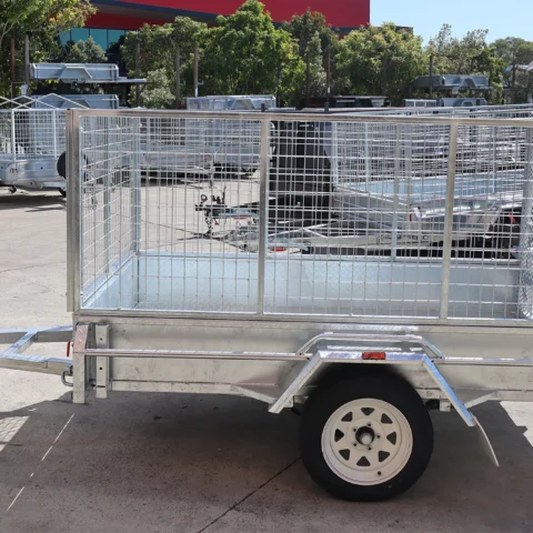 8x5 Galvanised 3ft Cage Trailer with 5ft Drop Down Ramp & Tilt Function for Sale Brisbane — image 7